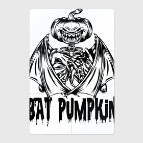 Магнитный плакат 2Х3 с принтом Bat pumpkin в Екатеринбурге, Полимерный материал с магнитным слоем | 6 деталей размером 9*9 см | bat | halloween | holiday | hype | jaw | muzzle | pumpkin | wings | крылья | летучая мышь | пасть | праздник | хайп | хэллоуин