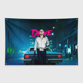 Флаг-баннер с принтом Райан Гослинг Драйв в Екатеринбурге, 100% полиэстер | размер 67 х 109 см, плотность ткани — 95 г/м2; по краям флага есть четыре люверса для крепления | car | drive | ryan gosling | драйв | машина | райан гослинг | фильмы