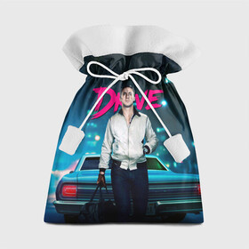 Подарочный 3D мешок с принтом Райан Гослинг Драйв в Екатеринбурге, 100% полиэстер | Размер: 29*39 см | car | drive | ryan gosling | драйв | машина | райан гослинг | фильмы
