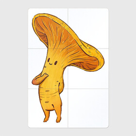 Магнитный плакат 2Х3 с принтом Лисичка в Екатеринбурге, Полимерный материал с магнитным слоем | 6 деталей размером 9*9 см | Тематика изображения на принте: арт | гриб | грибочек | грибы | лисичка | мило | милота | рисунок | рыжий гриб | свежие грибы | свежий гриб | свежий продукт
