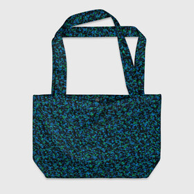 Пляжная сумка 3D с принтом Абстрактный зелено-синий узор  в Екатеринбурге, 100% полиэстер | застегивается на металлическую кнопку; внутренний карман застегивается на молнию. Стенки укреплены специальным мягким материалом, чтобы защитить содержимое от несильных ударов
 | абстрактный | вкрапления | зеленый | молодежный | мраморный | синий | современный | черный и синий