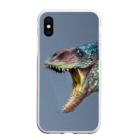 Чехол для iPhone XS Max матовый с принтом Хищный динозавр | Dino (Z) в Екатеринбурге, Силикон | Область печати: задняя сторона чехла, без боковых панелей | dino | dinosauria | дино | динозавр | парк юрского | хищный динозавр | чудовище | юрский период | ящер | ящерица