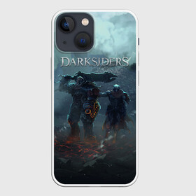 Чехол для iPhone 13 mini с принтом Darksiders | Гнев Войны (Z) в Екатеринбурге,  |  | azrael | darksiders | darksiders 2 | darksiders 3 | griever | silitha | tiamat | ulthane | vulgrim | wrath of war | всадник апокалипсиса | гнев войны | обугленный совет | руина | ультэйн | чёрный молот