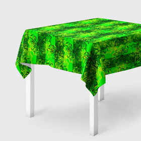 Скатерть 3D с принтом Неоновый полосатый узор  в Екатеринбурге, 100% полиэстер (ткань не мнется и не растягивается) | Размер: 150*150 см | бабочки | вертикальные полосы | зеленый | летний | неоновый | неоновый зеленый | современный | яркий узор