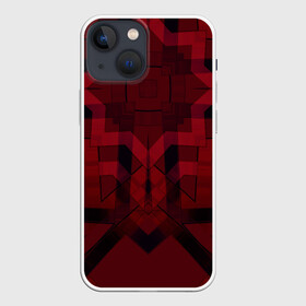 Чехол для iPhone 13 mini с принтом Темно красный геометрический в Екатеринбурге,  |  | абстрактный | геометрические фигуры | креативный | модный | молодежный | популярный | современный | темно красный
