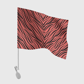 Флаг для автомобиля с принтом Полосатый тигровый узор в Екатеринбурге, 100% полиэстер | Размер: 30*21 см | абстрактный | коричневый | модный | оранжево коричневый | полосатый узор | терракотовый | тигровый | топовый