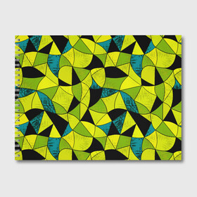 Альбом для рисования с принтом Гранжевый яркий зеленый  в Екатеринбурге, 100% бумага
 | матовая бумага, плотность 200 мг. | абстрактный | гранжевая текстура | зеленый | летний | молодежный | современный | ярко желтый
