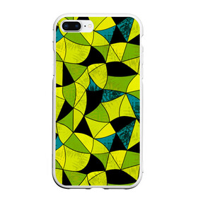 Чехол для iPhone 7Plus/8 Plus матовый с принтом Гранжевый яркий зеленый  в Екатеринбурге, Силикон | Область печати: задняя сторона чехла, без боковых панелей | абстрактный | гранжевая текстура | зеленый | летний | молодежный | современный | ярко желтый