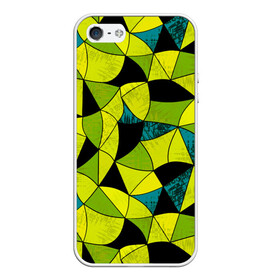 Чехол для iPhone 5/5S матовый с принтом Гранжевый яркий зеленый  в Екатеринбурге, Силикон | Область печати: задняя сторона чехла, без боковых панелей | абстрактный | гранжевая текстура | зеленый | летний | молодежный | современный | ярко желтый