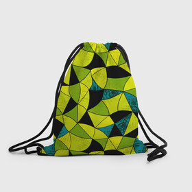 Рюкзак-мешок 3D с принтом Гранжевый яркий зеленый  в Екатеринбурге, 100% полиэстер | плотность ткани — 200 г/м2, размер — 35 х 45 см; лямки — толстые шнурки, застежка на шнуровке, без карманов и подкладки | Тематика изображения на принте: абстрактный | гранжевая текстура | зеленый | летний | молодежный | современный | ярко желтый