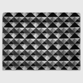 Плед 3D с принтом Современный геометрический  в Екатеринбурге, 100% полиэстер | закругленные углы, все края обработаны. Ткань не мнется и не растягивается | абстрактный | геометрический фигуры | модный | полигональный | популярный | треугольники | черно белый