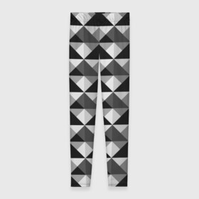 Леггинсы 3D с принтом Современный геометрический  в Екатеринбурге, 80% полиэстер, 20% эластан | Эластичный пояс, зауженные к низу, низкая посадка | абстрактный | геометрический фигуры | модный | полигональный | популярный | треугольники | черно белый