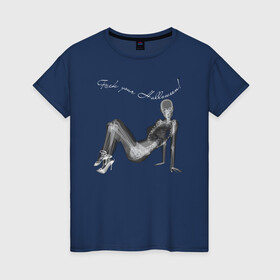Женская футболка хлопок с принтом Убойный рентген в Екатеринбурге, 100% хлопок | прямой крой, круглый вырез горловины, длина до линии бедер, слегка спущенное плечо | body | bones | girl | halloween | hype | motto | pose | sandals | skeleton | skull | slogan | x ray | босоножки | девиз | девушка | кости | рентген | скелет | слоган | тело | хайп | хэллоуин | череп