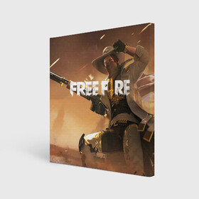 Холст квадратный с принтом FREE FIRE в Екатеринбурге, 100% ПВХ |  | ff | free fire | game | gamer | games | garena | pro gamer | винтовка | гарена | гексагон | игра | кавбой | ковбой | текстура | фри фаер | фф | шляпа