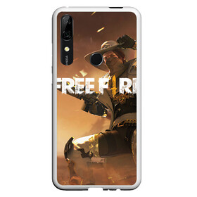 Чехол для Honor P Smart Z с принтом FREE FIRE в Екатеринбурге, Силикон | Область печати: задняя сторона чехла, без боковых панелей | ff | free fire | game | gamer | games | garena | pro gamer | винтовка | гарена | гексагон | игра | кавбой | ковбой | текстура | фри фаер | фф | шляпа