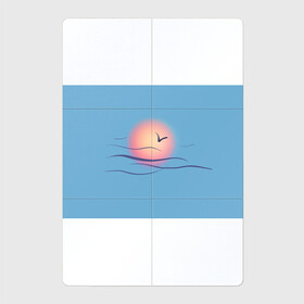 Магнитный плакат 2Х3 с принтом Солнечный шар в Екатеринбурге, Полимерный материал с магнитным слоем | 6 деталей размером 9*9 см | sea | sun | закат | море | небо | птицы | солнце | чайки