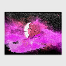 Обложка для студенческого билета с принтом Аниме Девушка | Розовый Космос в Екатеринбурге, натуральная кожа | Размер: 11*8 см; Печать на всей внешней стороне | anime | cloud | girl | japan | moon sky | pink | senpai | space | аниме | анимэ | девочка | девушка | космос | краска | кровь | луна | мульт | самурай | символ | тян | япония