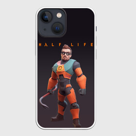 Чехол для iPhone 13 mini с принтом FREEMAN | ФРИМАН | HALF LIFE (Z) в Екатеринбурге,  |  | aperture laboratories | black mesa | gordon freeman | half life | half life 3 | valve | блэк меса | вэлв | гордон фриман | халф лайф