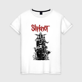 Женская футболка хлопок с принтом SLIPKNOT | СЛИПКНОТ (Z) в Екатеринбурге, 100% хлопок | прямой крой, круглый вырез горловины, длина до линии бедер, слегка спущенное плечо | rock | slipknot | алессандро вентурелла | джей вайнберг | джеймс рут | кори тейлор | крэйг джонс | мик томсон | петля | рок | сид уилсон | скользящий узел | слипкнот | тяжелый рок | удавка | шон крэхан