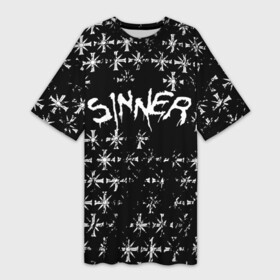 Платье-футболка 3D с принтом FAR CRY 5 ГРЕШНИК   SINNER в Екатеринбурге,  |  | far cry | sinner | ubisoft | врата эдема | грешник | иосиф сид | монтана | секта | сектанты | символ | фар край | юбисофт
