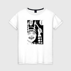 Женская футболка хлопок с принтом Соичи дзюндзи ито в Екатеринбурге, 100% хлопок | прямой крой, круглый вырез горловины, длина до линии бедер, слегка спущенное плечо | аниме | дзюндзи ито | манга | соити | соичи