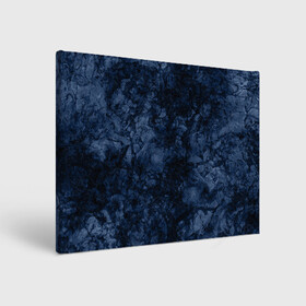Холст прямоугольный с принтом Темно-синяя текстура камня  в Екатеринбурге, 100% ПВХ |  | абстрактный | модный | молодежный | мрамор | мраморный узор | синий | современный