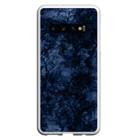 Чехол для Samsung Galaxy S10 с принтом Темно-синяя текстура камня  в Екатеринбурге, Силикон | Область печати: задняя сторона чехла, без боковых панелей | абстрактный | модный | молодежный | мрамор | мраморный узор | синий | современный