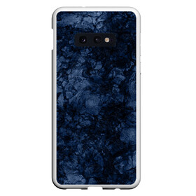 Чехол для Samsung S10E с принтом Темно-синяя текстура камня  в Екатеринбурге, Силикон | Область печати: задняя сторона чехла, без боковых панелей | абстрактный | модный | молодежный | мрамор | мраморный узор | синий | современный
