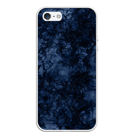 Чехол для iPhone 5/5S матовый с принтом Темно-синяя текстура камня  в Екатеринбурге, Силикон | Область печати: задняя сторона чехла, без боковых панелей | абстрактный | модный | молодежный | мрамор | мраморный узор | синий | современный