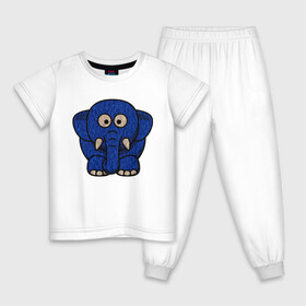Детская пижама хлопок с принтом Слонище в Екатеринбурге, 100% хлопок |  брюки и футболка прямого кроя, без карманов, на брюках мягкая резинка на поясе и по низу штанин
 | animal | elephant | животное | слон | слониха