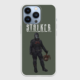 Чехол для iPhone 13 Pro с принтом S.T.A.L.K.E.R. | С.Т.А.Л.К.Е.Р (+спина) в Екатеринбурге,  |  | Тематика изображения на принте: chernobyl | pripyat | s.t.a.l.k.e.r. 2 | shadow of chernobyl | stalker | stalker 2 | воля | меченый | припять | свобода | свобода воля | сталкер | сталкер 2 | тени чернобыля | чернобыль