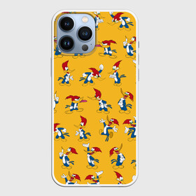 Чехол для iPhone 13 Pro Max с принтом Такой разный Дятел Вуди в Екатеринбурге,  |  | animals | cartoon | character | head | laughter | pattern | woody woodpecker | дятел вуди | животные | мультики | паттерн | персонаж | смех | узор