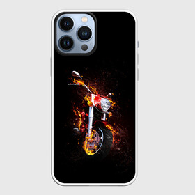 Чехол для iPhone 13 Pro Max с принтом неудержимый огонь в Екатеринбурге,  |  | гонки | мотоцикл | пожарный | топор | череп