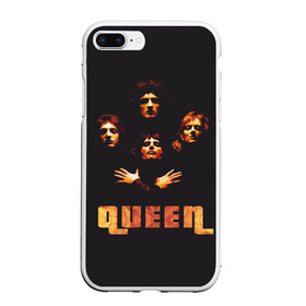 Чехол для iPhone 7Plus/8 Plus матовый с принтом Queen в Екатеринбурге, Силикон | Область печати: задняя сторона чехла, без боковых панелей | freddie mercury | queen | полигональная | рок | рок группа | рок музыка | фредди меркьюри