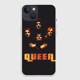 Чехол для iPhone 13 с принтом Queen в Екатеринбурге,  |  | freddie mercury | queen | полигональная | рок | рок группа | рок музыка | фредди меркьюри