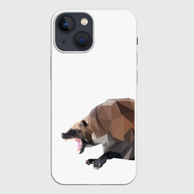 Чехол для iPhone 13 mini с принтом Росомаха в Екатеринбурге,  |  | животное | зверь | злость | куница | медведь | милое животное | полигональный | росомаха | собака