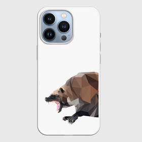 Чехол для iPhone 13 Pro с принтом Росомаха в Екатеринбурге,  |  | Тематика изображения на принте: животное | зверь | злость | куница | медведь | милое животное | полигональный | росомаха | собака