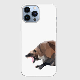 Чехол для iPhone 13 Pro Max с принтом Росомаха в Екатеринбурге,  |  | Тематика изображения на принте: животное | зверь | злость | куница | медведь | милое животное | полигональный | росомаха | собака