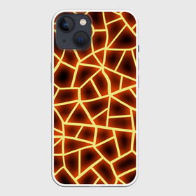 Чехол для iPhone 13 с принтом Огненная геометрия в Екатеринбурге,  |  | 3д | abstract | fire | flame | geometry stripes | neon | polygonal | абстрактная геометрия | геометрические фигуры | линии | мозаика | неон | огонь | орнамент | пламя | полигон | полосы | светящиеся | текстура | треугольники
