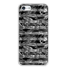 Чехол для iPhone 5/5S матовый с принтом Черно -белый полосатый узор в Екатеринбурге, Силикон | Область печати: задняя сторона чехла, без боковых панелей | абстрактный | молодежный | монохромный | полосатый узор | полосы | современный | черный и белый