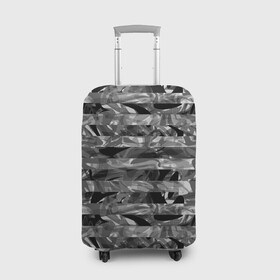 Чехол для чемодана 3D с принтом Черно -белый полосатый узор в Екатеринбурге, 86% полиэфир, 14% спандекс | двустороннее нанесение принта, прорези для ручек и колес | абстрактный | молодежный | монохромный | полосатый узор | полосы | современный | черный и белый