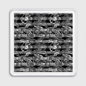 Магнит 55*55 с принтом Черно -белый полосатый узор в Екатеринбурге, Пластик | Размер: 65*65 мм; Размер печати: 55*55 мм | абстрактный | молодежный | монохромный | полосатый узор | полосы | современный | черный и белый