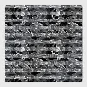 Магнитный плакат 3Х3 с принтом Черно -белый полосатый узор в Екатеринбурге, Полимерный материал с магнитным слоем | 9 деталей размером 9*9 см | абстрактный | молодежный | монохромный | полосатый узор | полосы | современный | черный и белый