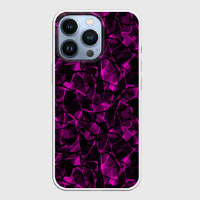 Чехол для iPhone 13 Pro с принтом Абстрактный узор цвета фуксия в Екатеринбурге,  |  | Тематика изображения на принте: детский | лиловый | молодежный | популярный | современный | темный лиловый | фуксия | черный и бордовый