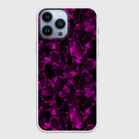 Чехол для iPhone 13 Pro Max с принтом Абстрактный узор цвета фуксия в Екатеринбурге,  |  | Тематика изображения на принте: детский | лиловый | молодежный | популярный | современный | темный лиловый | фуксия | черный и бордовый