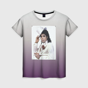 Женская футболка 3D с принтом Майкл Джексон навсегда в Екатеринбурге, 100% полиэфир ( синтетическое хлопкоподобное полотно) | прямой крой, круглый вырез горловины, длина до линии бедер | forever young | michael jackson | король | майкл джексон | поп музыка