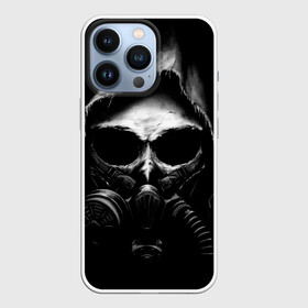 Чехол для iPhone 13 Pro с принтом СТАЛКЕР 2 ЧЕРЕП В ПРОТИВОГАЗЕ в Екатеринбурге,  |  | игра | минимализм | противогаз | череп | шутер