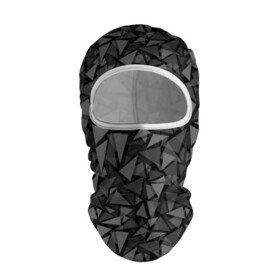 Балаклава 3D с принтом Геометрический серый узор  в Екатеринбурге, 100% полиэстер, ткань с особыми свойствами — Activecool | плотность 150–180 г/м2; хорошо тянется, но при этом сохраняет форму. Закрывает шею, вокруг отверстия для глаз кайма. Единый размер | абстрактный | геометрический | мозаика | серый | современный | темный серый | черно белый