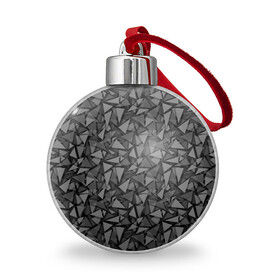 Ёлочный шар с принтом Геометрический серый узор  в Екатеринбурге, Пластик | Диаметр: 77 мм | абстрактный | геометрический | мозаика | серый | современный | темный серый | черно белый