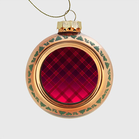 Стеклянный ёлочный шар с принтом Геометрический абстрактный узо в Екатеринбурге, Стекло | Диаметр: 80 мм | абстрактный | геометрический | градиентный | клетчатый | красный | красный в клетку | плед | темный красный